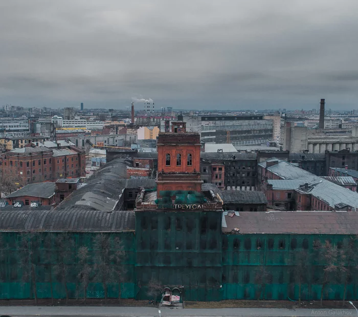 Red triangle - My, Red Triangle, Saint Petersburg, Abandoned, Quadcopter, Urbanphoto, Longpost, The photo