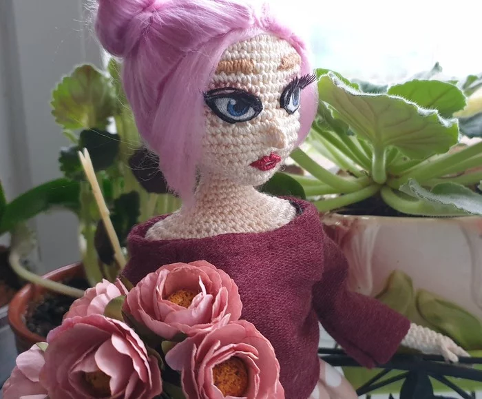 I recently picked up a hobby here - My, Crochet, Doll, Interior doll, Hobby, Knitting, Longpost, Needlework without process