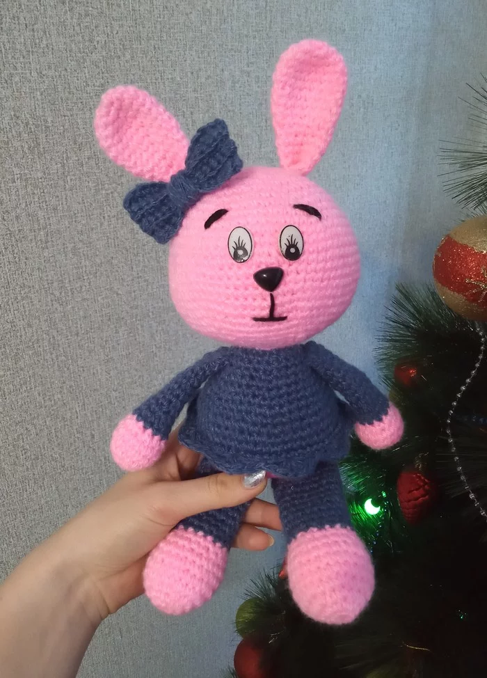 Bunny - My, Handmade, Knitting, Crochet, Amigurumi, Toys