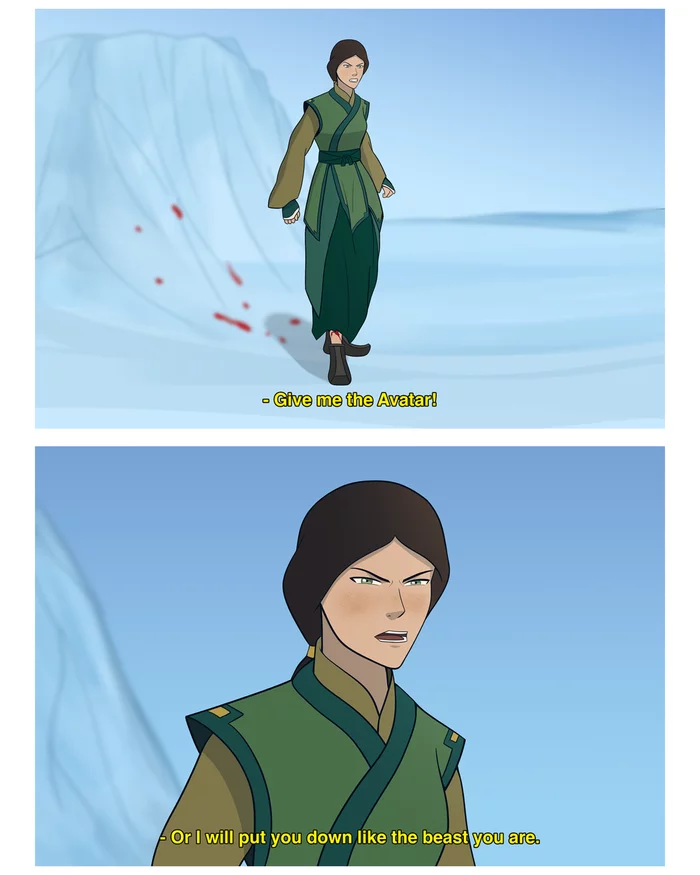 Kyoshi's first battle at the South Pole. By kkachi95 - Avatar, Kyoshi, The Rise of Kyoshi, Longpost, Comics