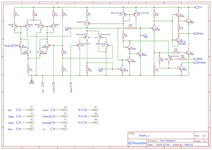 Large transistor 555 timer - My, Ne555, Dyi, Easyeda, Youtube, Video, With your own hands