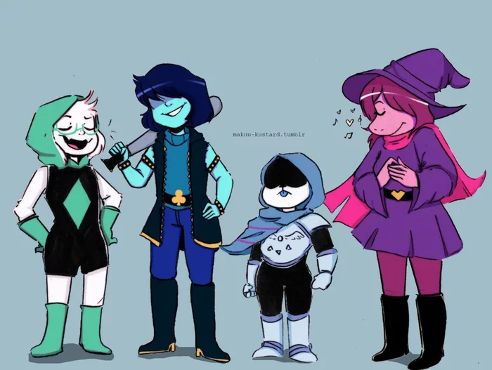 Change of image - Deltarune, Ralsei, Kris, Susie, Lancer (Deltarune)