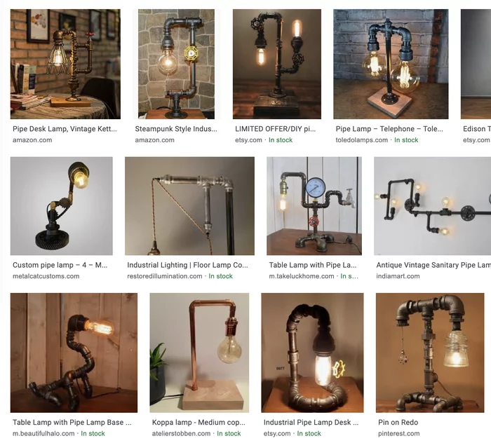 How I made a vintage lamp from copper pipes - My, Do it yourself, Лампа, Edison's lamp, Desk lamp, With your own hands, Longpost, Needlework with process