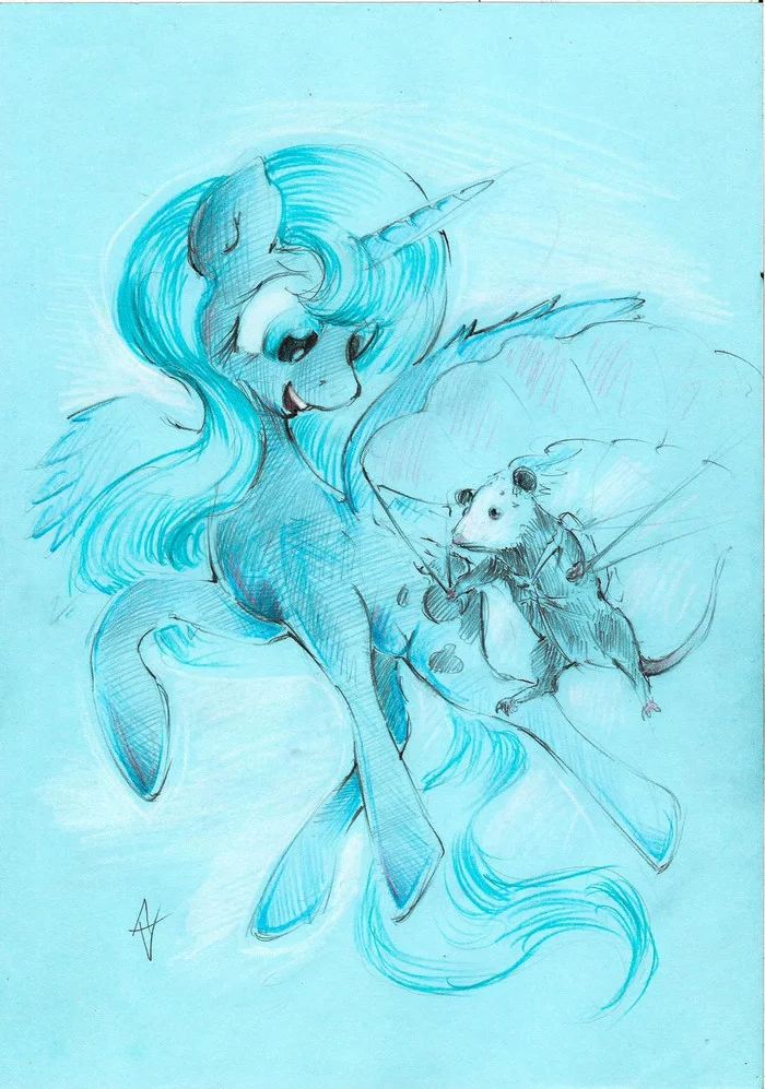 Learning to fly - My little pony, Princess luna, MLP Tiberius