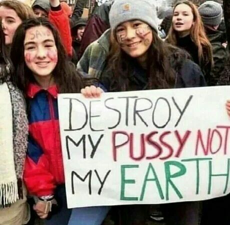 "Уничтожай мою киску, а не планету" Активисты, Девушки