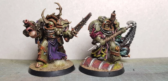 Самые медленные слуги Дедушки - Моё, Warhammer 40k, Wh miniatures, Нургл, Длиннопост