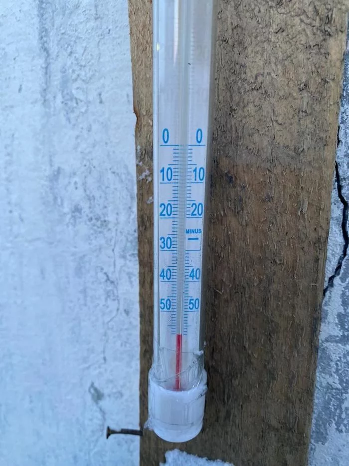 When the scale was not enough - Yakutia, Thermometer, Winter, 2020, The photo