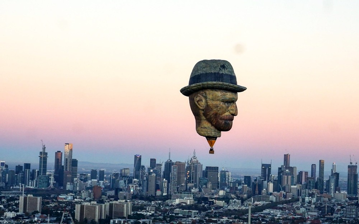 Воздушный шар в форме головы Ван Гога, Австралия Воздушный шар, Ван Гог, Австралия