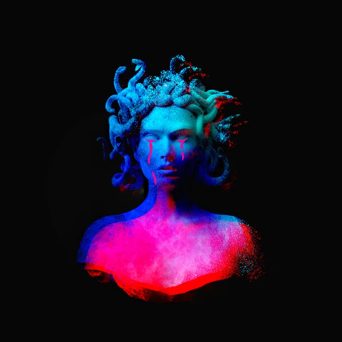 Medusa Gorgon - My, Art, Modern Art, Glitch, Glitchart, Digital, Fast, Photoshop master, Longpost