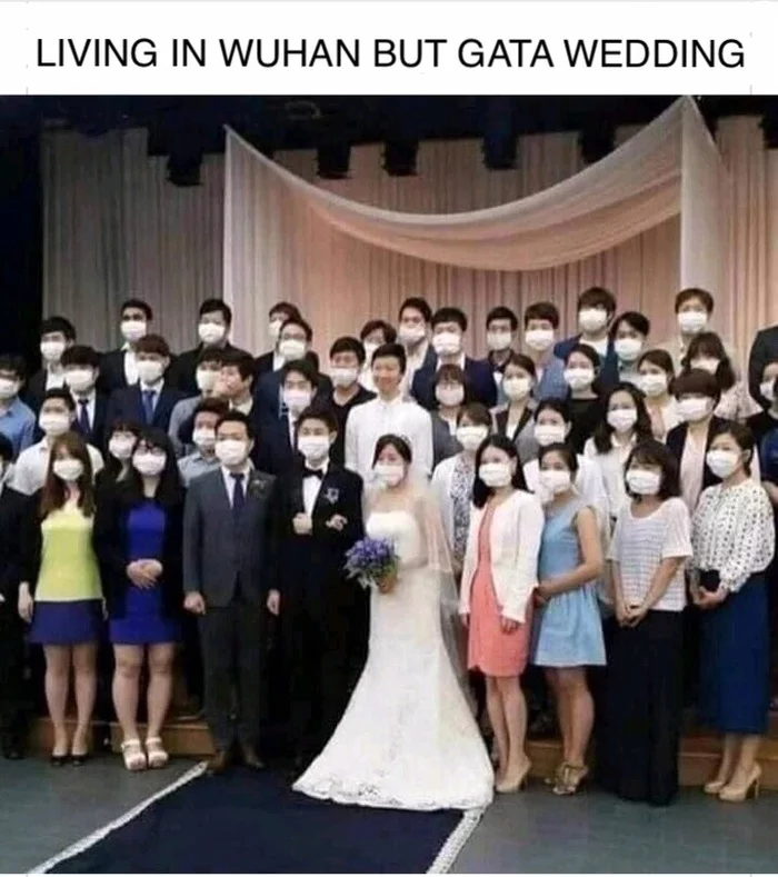 When you live in Wuhan and you have a wedding - Coronavirus, China, Wuhan, Wedding, Mask, Humor, Humor