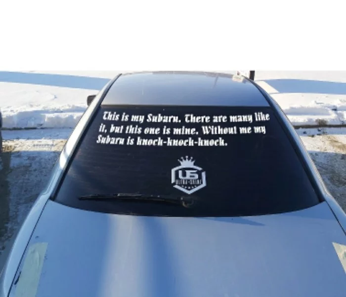 This is my Subaru - My, Subaru, Inscription, Humor, Rifleman, Creed