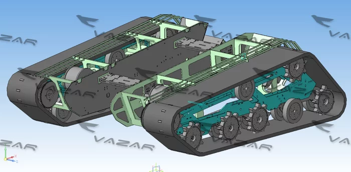 Remote control crawler platform for winter fun. CYBER TANK - My, Vazar, Crawler Platform, Radio controlled models, Rc Model, Video