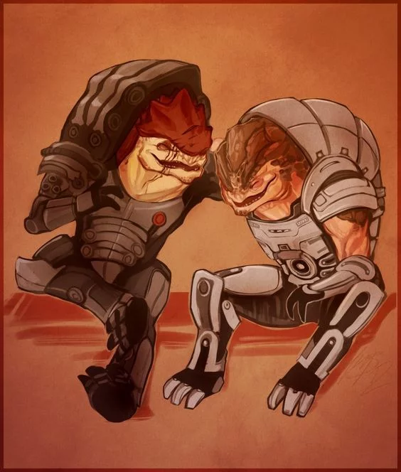 Rex and Grunt - Mass effect, Rex, Grunt, Drawing