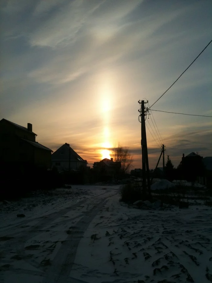 Morning ray - My, dawn, Nature, The sun, Rare, The photo, Light poles