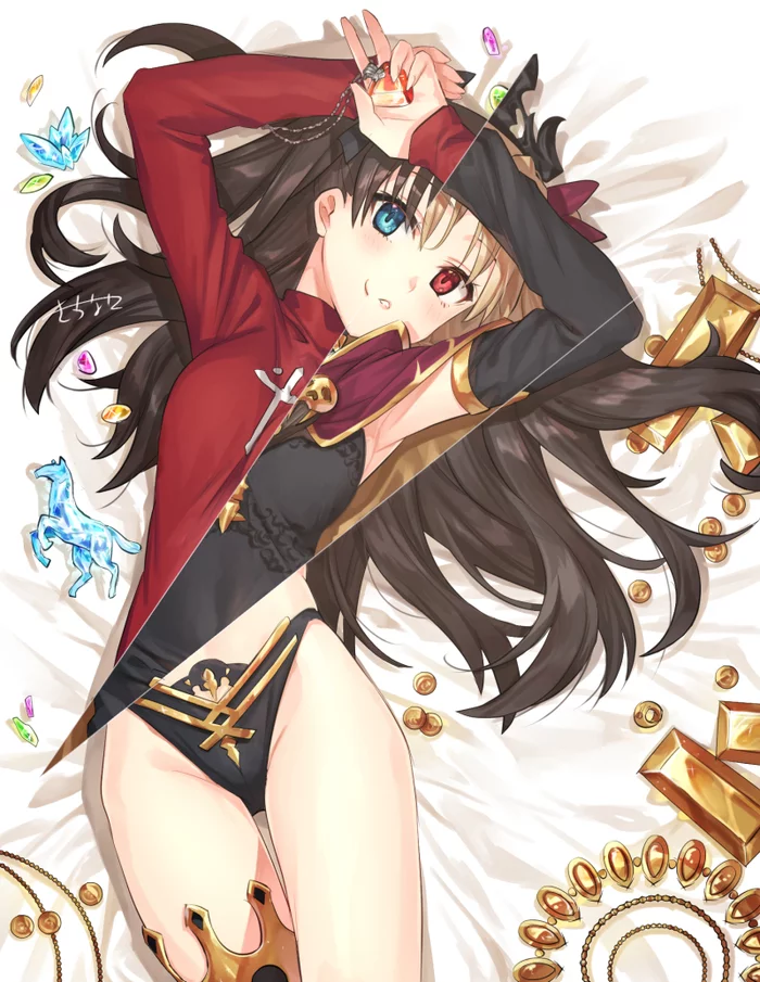 Tripolar - Fate grand order, Tohsaka rin, Ishtar, Ereshkigal, Anime art, Anime, Fate