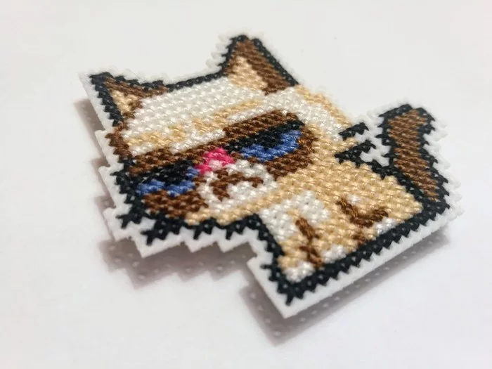 Grumpy Cat or Grumpy Cat - My, Grumpy cat, Cross-stitch, Plastic canvas, Needlework without process, Longpost