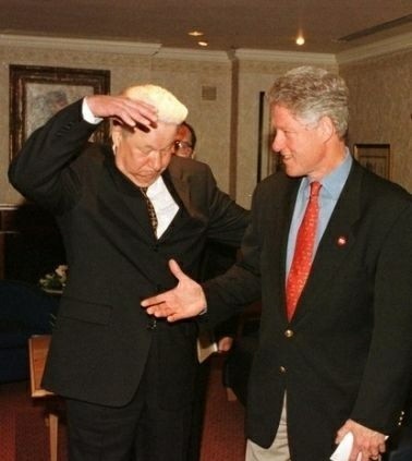 Yeltsin discovers America, and it recruits him - My, Politics, Boris Yeltsin, Humor