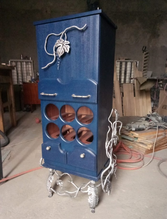 Винный шкафчик Ковка, Мебель, Винный шкаф, Ручная работа, Работа с деревом, Длиннопост