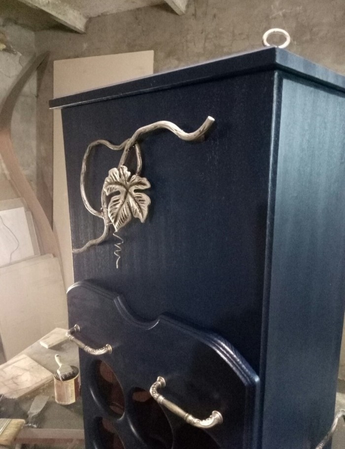 Винный шкафчик Ковка, Мебель, Винный шкаф, Ручная работа, Работа с деревом, Длиннопост