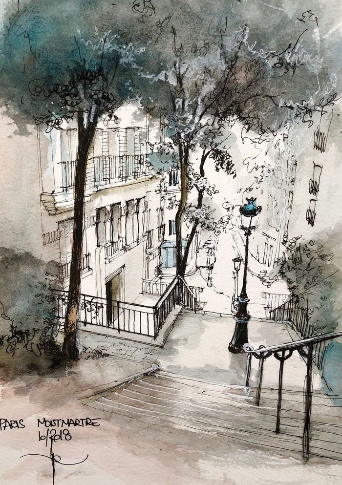 Paris, Montmartre - Paris, Montmartre, Painting