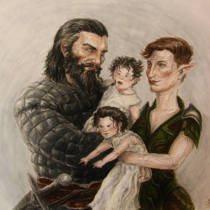 Happy Little Family - Dragon age inquisition, Blackwall, Inquisitor, Drawing