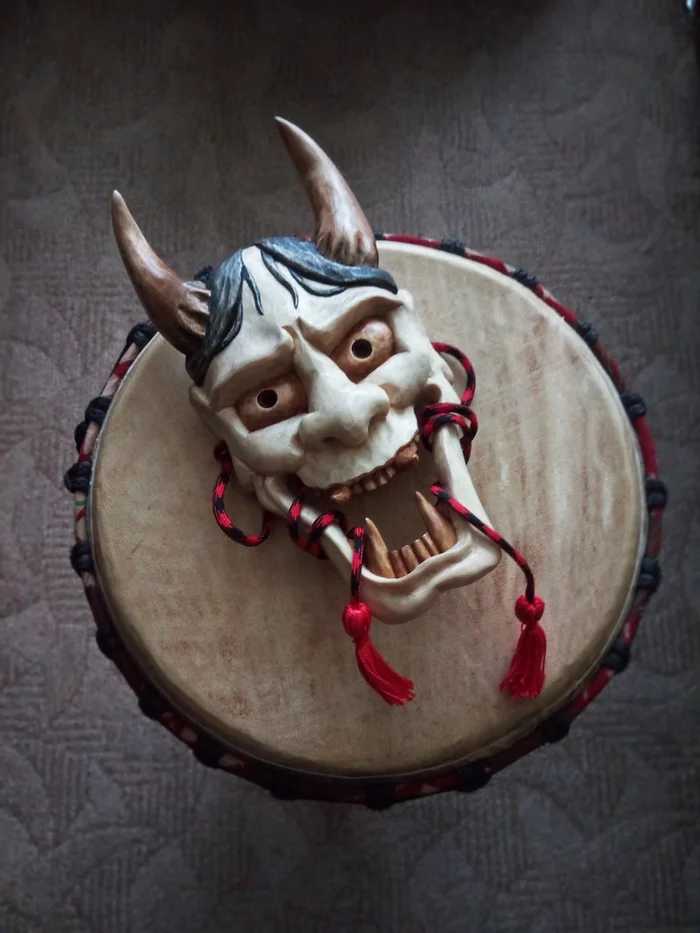 Hannya (Chania) mask - My, Mask, Hannya, Wood carving, Handmade, Demon, Masks, Needlework without process