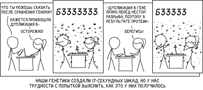 XKCD 2263. Цикады - XKCD, Цикада, Генетика