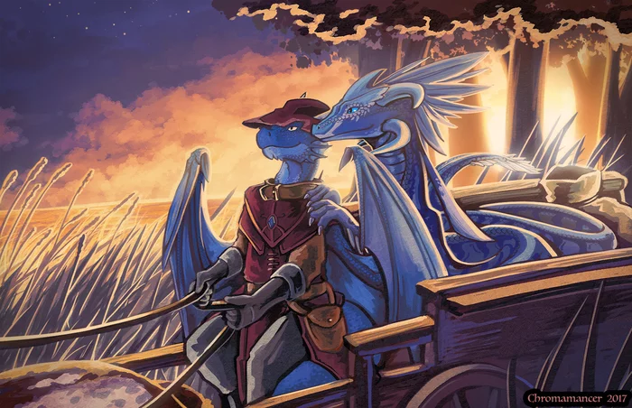 Way home - Furry, Art, The Dragon, Chromamancer, Anthro