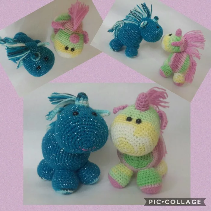 Horses - unicorns - My, Toys, Amigurumi, Unicorn, Longpost, Knitted toys