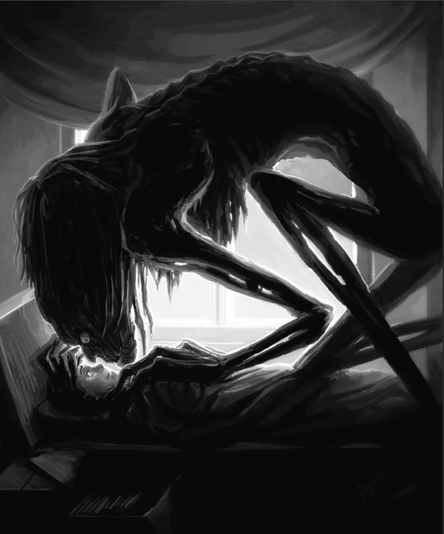 Sleep paralysis. What does the man in the hat need? - My, Sleep paralysis, Dream, Nightmare, Video, Longpost