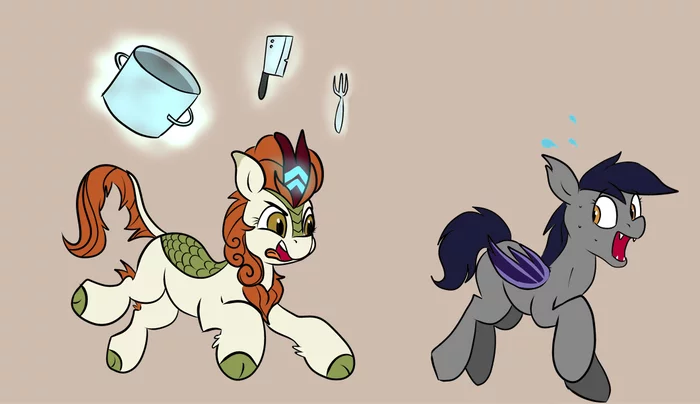 Origin of kyrinovirus - My little pony, Coronavirus, Batpony, Original character, MLP Kirin, Autumn blaze