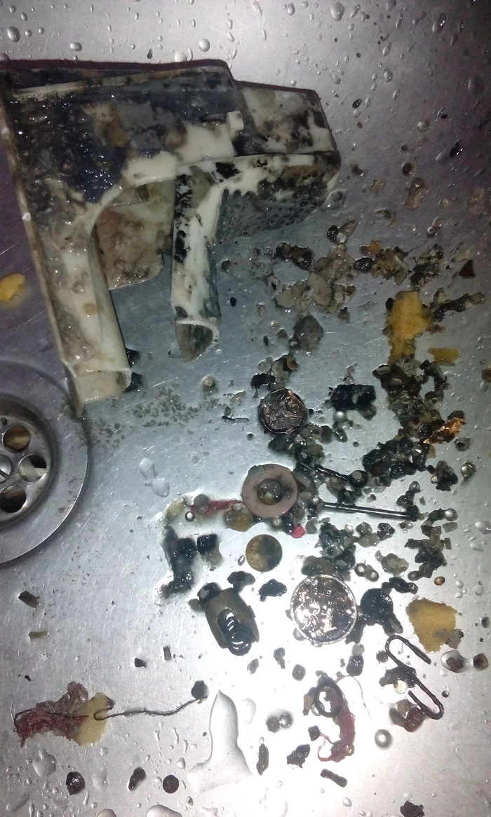 Contents of the washing machine filter - My, Washing machine, Filter, Find, Coin, Longpost