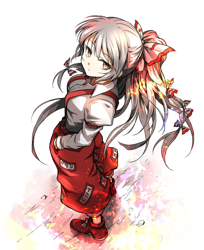 Fujiwara no Mokou Touhou, Anime Art, , Fujiwara no Mokou, Shimoda masaya