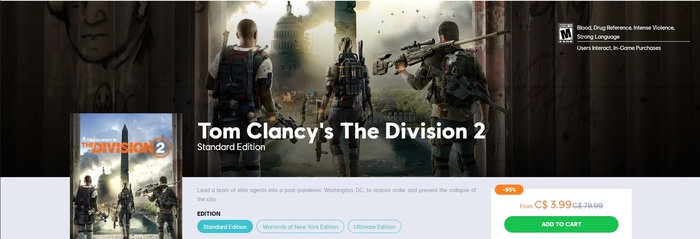  , TOM CLANCYS THE DIVISION 2  130 Uplay, Tom clancys THE Division 2, Playstation 4, ,  