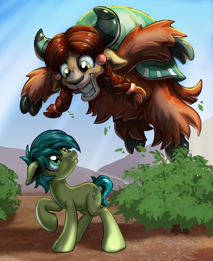 Incoming Yak! My Little Pony, Ponyart, Sandbar, Yona, Harwicks-art