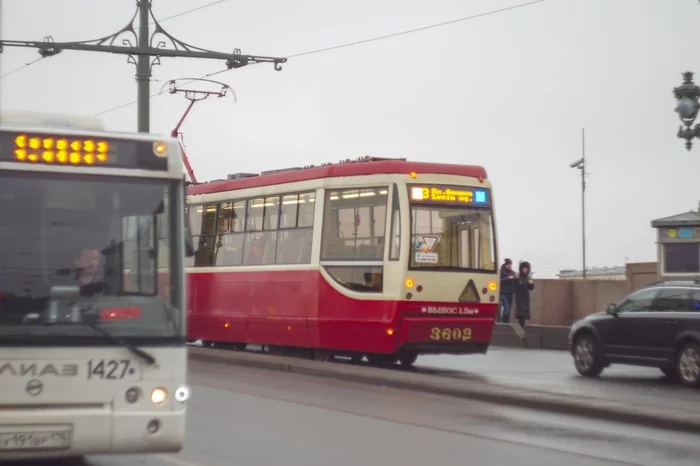 Helios, Soviet optics - My, Saint Petersburg, Tram