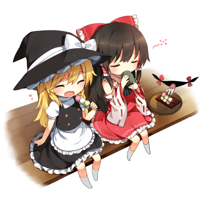   Anime Art, , Touhou,  , Hakurei Reimu, Yakumo Yukari, Kirisame Marisa, 