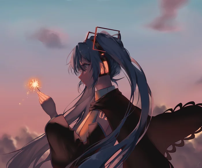 Art - Hatsune Miku, Vocaloid, Арт, Anime Art, Аниме, Не аниме, Saihate d3