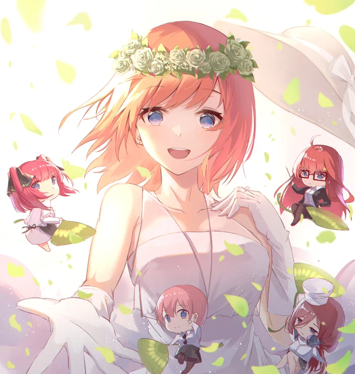 Yotsuba Nakano - Арт, Аниме, Anime Art, Gotoubun No Hanayome, Nakano Yotsuba, The Quintessential Quintuplets, Pixiv, Rea