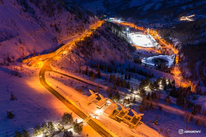 Winter's Tale - My, Kazakhstan, Almaty, Drone, Medeo, Winter, Snow