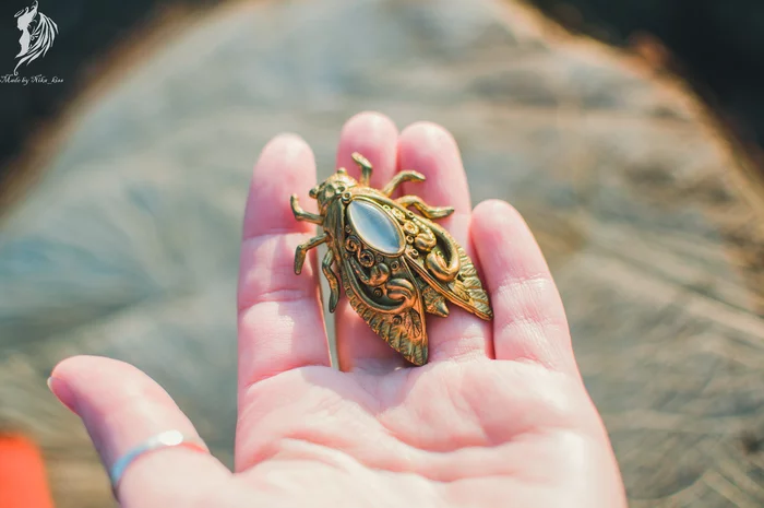 Cicada made from polymer clay - My, Handmade, Polymer clay, Longpost, Cicada, Nika_kiss, Insects