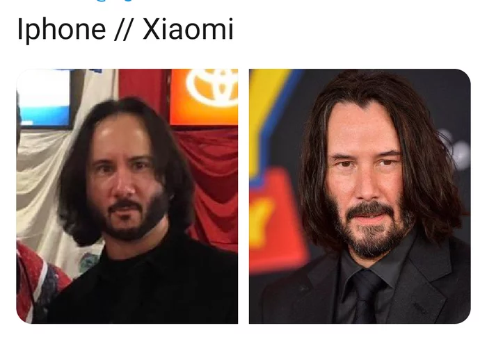 Checkmate, apple wankers - Keanu Reeves, iPhone, Xiaomi