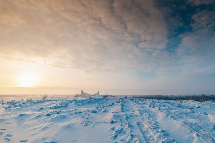 Winter landscape - My, Landscape, The photo, Uralsk, Kazakhstan, Nikon