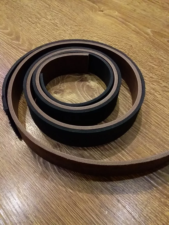 First belt - My, Leather, Leather products, Belt, Leather craft, Attempt at writing, Longpost