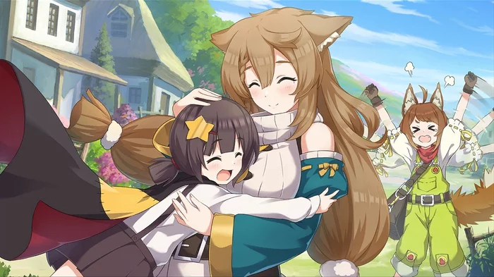 Warm hug - Komekko, Konosuba, Anime art, Anime, Animal ears