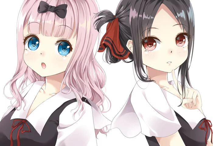 Chika & Kaguya - Kaguya-Sama wa Kokurasetai, Shinomiya Kaguya, Fujiwara Chika, Anime Art, Аниме