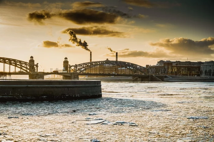 Sverdlovskaya embankment - My, Saint Petersburg, Embankment, Neva