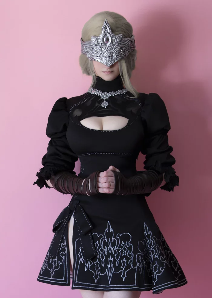 Fire Keeper - Dark Souls III Cosplay 2B Nier Automata - Моё, NIER Automata, Косплей, Dark Souls, Dark Souls 3, Fire Keeper, Yorha unit No 2 type B, Компьютерные игры