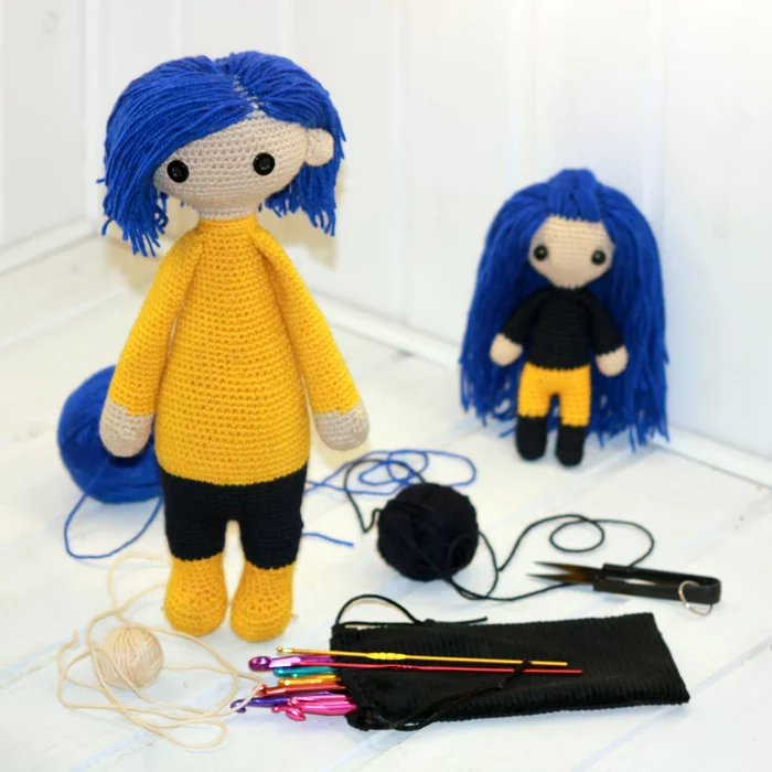 Friday Coraline crochet - My, Knitting, Crochet, Needlework without process, Amigurumi, Doll, Longpost