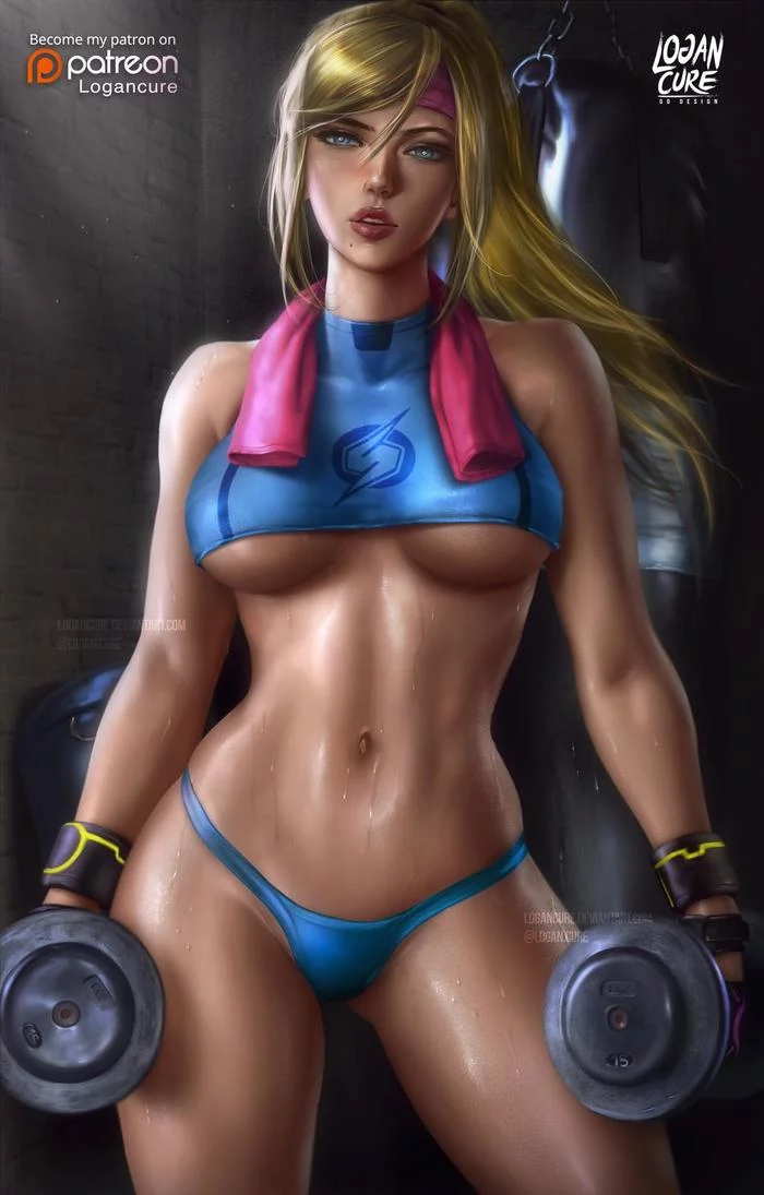 Sporty Samus - NSFW, Logan cure, Metroid, Samus aran, Games, Art, Erotic